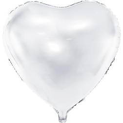 PartyDeco Folie ballong hjärta 45 Röd metallic