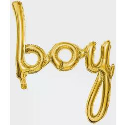 PartyDeco Guld Folie Ballon, Dreng