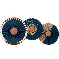 Folat Honeycombs Paperikoristeet True Blue 3-pakkaus
