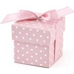 PartyDeco Geschenkdoosjes Roze Met Stippen 10 Stuks