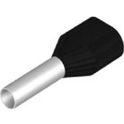 Weidmüller H1.5/16D ZH SW SV, Stiftkabelsko, Rak, Svart, Metallisk, 1,5 mm ² 1,6 cm, 1,1 cm