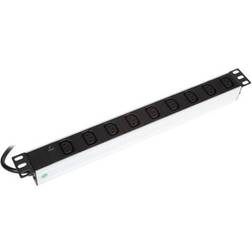 BKT Elektronik BKT ELEKTRONIK Powerpanel 9xC13 med led 1U sort