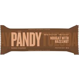 Pandy Protein Bar NOUGAT HAZELNUT Healthy Snack, Low Sugar, High Protein Bar with Only 1g of Sugar & 12g of Protein, HALAL Certified, 1x35g