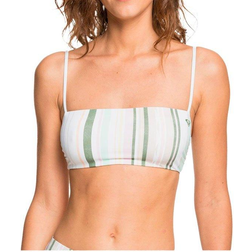 Roxy Sea & Waves Revo Reversible Bandeau Bikini Top - Bright White Kamuela Stripe