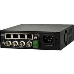 Deltaco Signal amplification receiver, 4xBNC video, 12V, RS-485, Cat5, 3