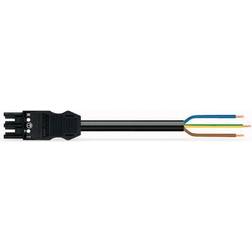 Wago Tilslutningskabel 3g1,5 Hun/afisoleret 1m Sort