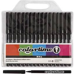 Colortime Tuscher Sort, 18stk