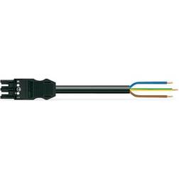 Wago Mains cable Mains socket Open cable ends Total number of pins: 2 PE Black 2.00 m 1 pc(s)