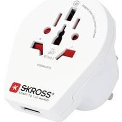 Skross 1500267 Rejseadapter Country Adapter World to UK USB