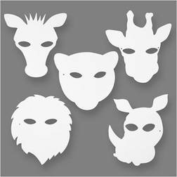 Creativ Company Djungelmasker H: 22,5-25 cm B: 20,5-22,5 cm 16 st