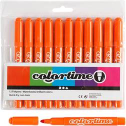 Colortime Tusch, streg 5 mm, orange, 12 stk. 1 pk