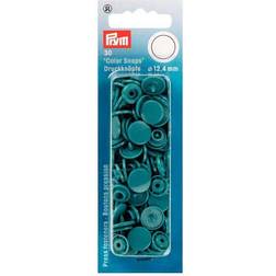 Prym Color Snaps Trykknapper Plast Rund Mørk Turkis 12,4mm 30 stk