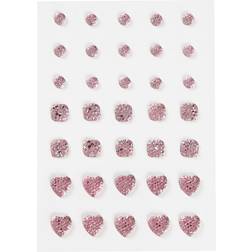 Vivi Gade Rhinestones, round, square, heart, size 6 8 10 mm, rose, 35 pc/ 1 pack