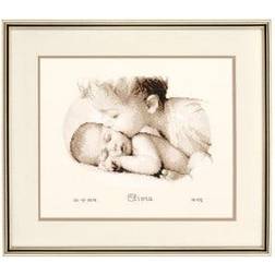 Vervaco Vervaco Counted Cross Stitch KIT Brotherly Love AIDA, Beige, One Size
