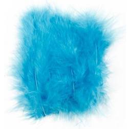 Creotime Feathers, size 5-12 cm, turquoise, 15 pc/ 1 pack