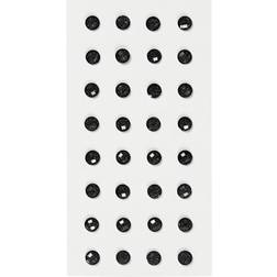 Creativ Company Självhäftande Rhinestones Svart 32 st