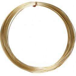 Creativ Company Aluminium Wire, round, thickness 1 mm, gold, 16 m/ 1 roll