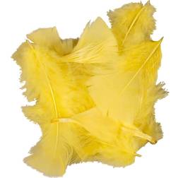 Creativ Company Feathers, size 7-8 cm, yellow, 500 g/ 1 pack