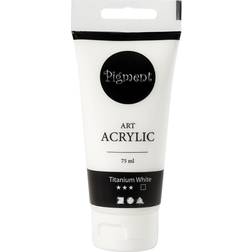 Creotime Pigment Art Acrylic Paint, transparent, titanium white, 75 ml/ 1 bottle