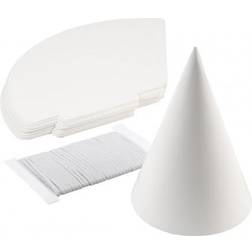 Creativ Company Cone, H: 23 cm, D: 16,5 cm, 230 g, white, 50 pc/ 1 pack