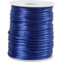 Creativ Company Satin Cord, thickness 2 mm, dark blue, 50 m/ 1 roll