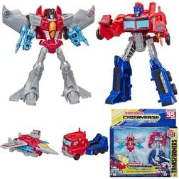 Hasbro 2-pack Transformers Warrior Class Cyberverse Optimus Prime And S Multicolor