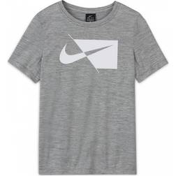 NIKE Short-Sleeve Training T-shirt Kids - Smoke Grey/White