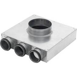 Lindab Ventilboks PVCU Ø125 med 2 tilslutninger Ø63