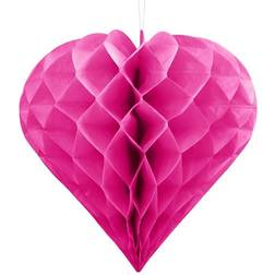 PartyDeco Hjerte honeycomb, 20 cm, Pink