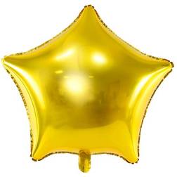 PartyDeco Folieballon, Stor Stjerne Guld