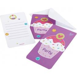 Amscan Bolsa de 6 Invitaciones de Cupcake con Sobres