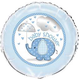 Unique Baby shower folieballon 45,7 cm. Umbrellaphants Dreng