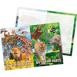 Folat Inbjudningskort Safari Party 8-pack