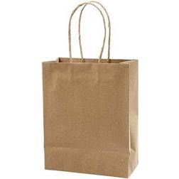 Creativ Company Paper Bag, H: 23 cm, W: 18x9 cm, 125 g, brown, 10 pc/ 1 pack