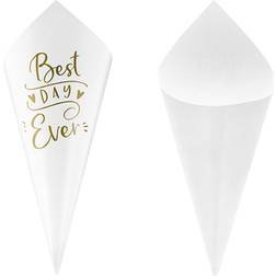 PartyDeco Konfettituutit Best Day Ever 10-pakkaus