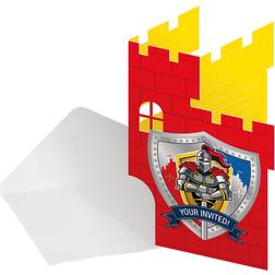 Folat Knight & Coat of Arms Invitations, Pack of 8