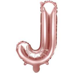 PartyDeco Bogstav Ballon Rosegold J 35 cm