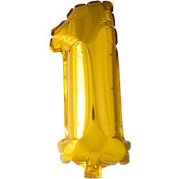 Globos Folie Siffror ballong i GULD 41 cm 1