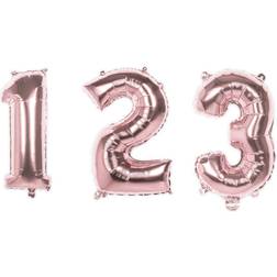 Boland Mylar balloon number '9' (36cm) pink