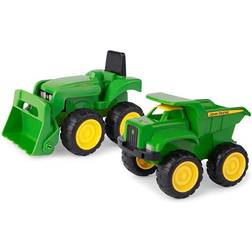 Tomy Tractor excavadora y camión de carga John Deere