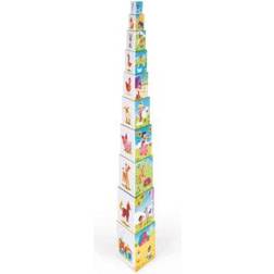 Janod Pyramid tower of 10 triangular cubes Farma