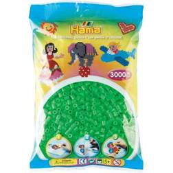 Hama Beads Midi - 3000 pcs Flour. Green