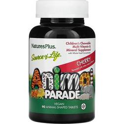 Nature's Plus Animal Parade Children's Chewable Multi-Vitamin and Mineral Natural Cherry 90 Chewables