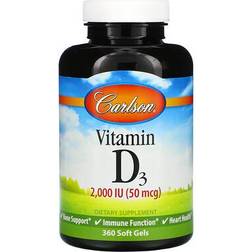 Carlson Vitamin D3 2000 IU 360 Softgels