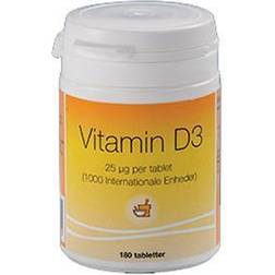 Vitamin D3 25 ug 180 tabletter 180 st