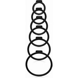 Tantus Black Cock Ring Set 6 Stk