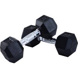 Homcom Hexagonal Dumbbells Kit Weight Lifting Exercise for Home Fitness 2x8kg