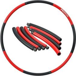 Proiron Fitness Hula Hoop 1.8 kg, Juodas/Raudona, 73 98 cm wide, 8 sections