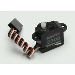 Master Mikro-Servo S308 Analog-servo Transmissionsmaterial: Plast Instickssystem: Universal (Graupner/JR/Futaba)