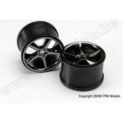 Traxxas Wheels, Gemini 3.8" (black chrome) (2)